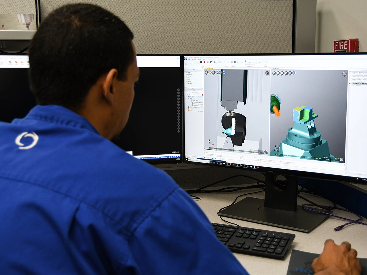 CNC Programmer checking tool paths before exporting to CNC Lathe Machine.