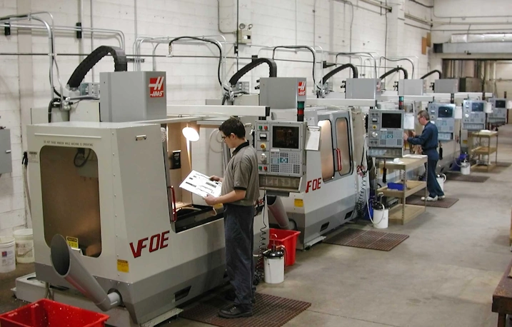 Machinists working in a Machine Shop